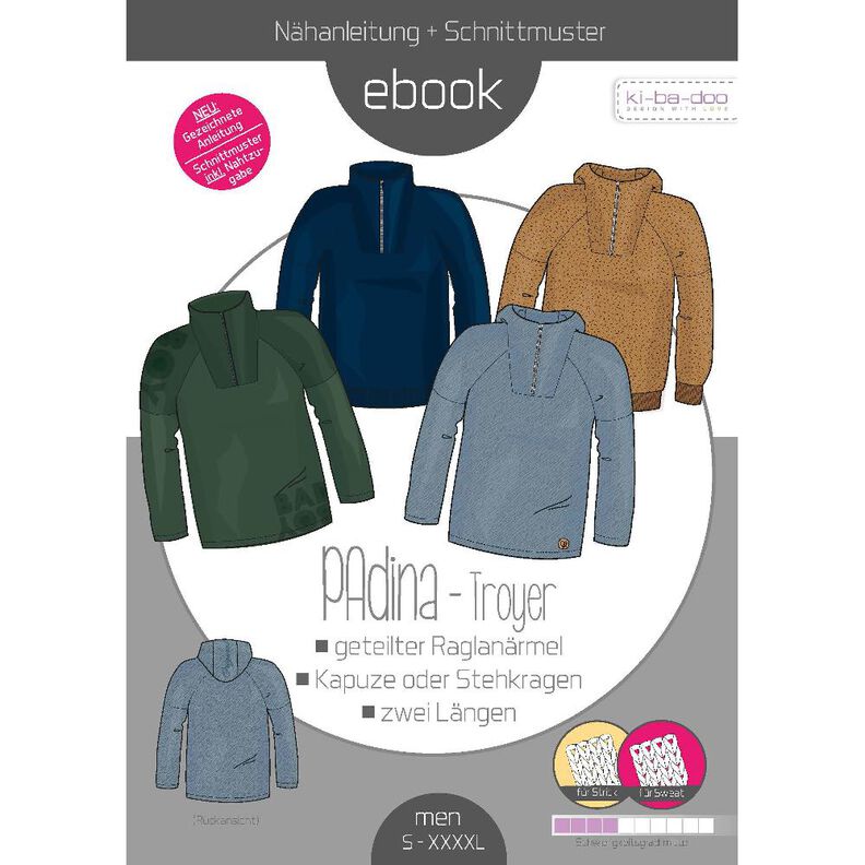 Ebook Sweater/Troyer PAdina Gr. XS-XXXXL - PDF Datei in A4 image number 1