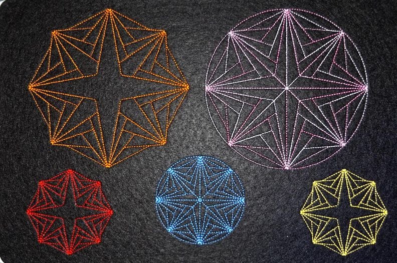 Stickdatei - Mandala Stern - schnell und einfach image number 2