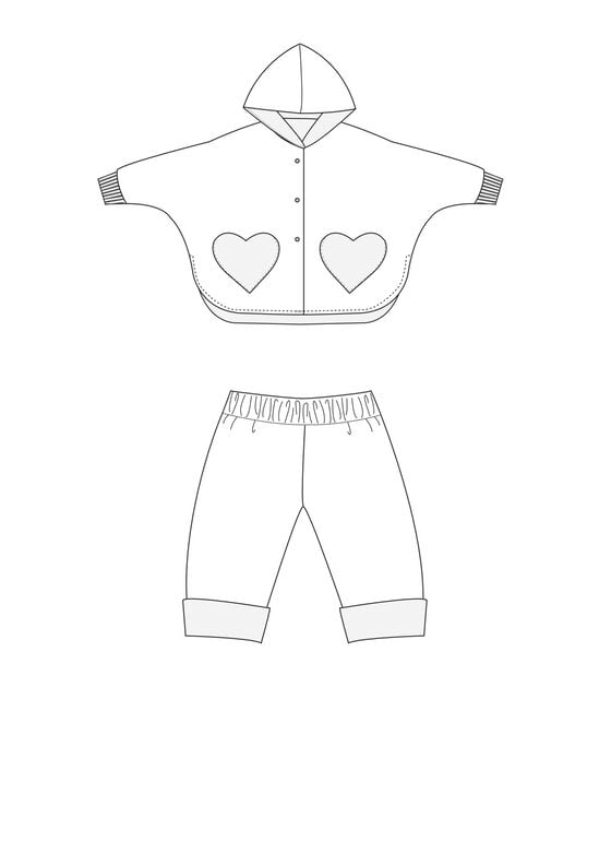 MARA und FIOCCO Schnittmuster Poncho und Hose im Set image number 10