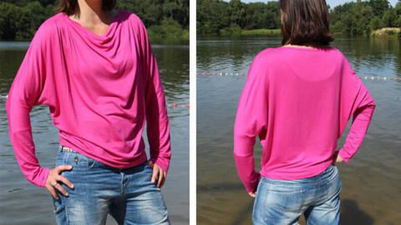 Wasserfallshirt "CELINE", Gr. 158-46 image number 3