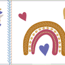 Stickdatei - Regenbogen Mond Boho Kissen Lätzchen SET ITH thumbnail number 8
