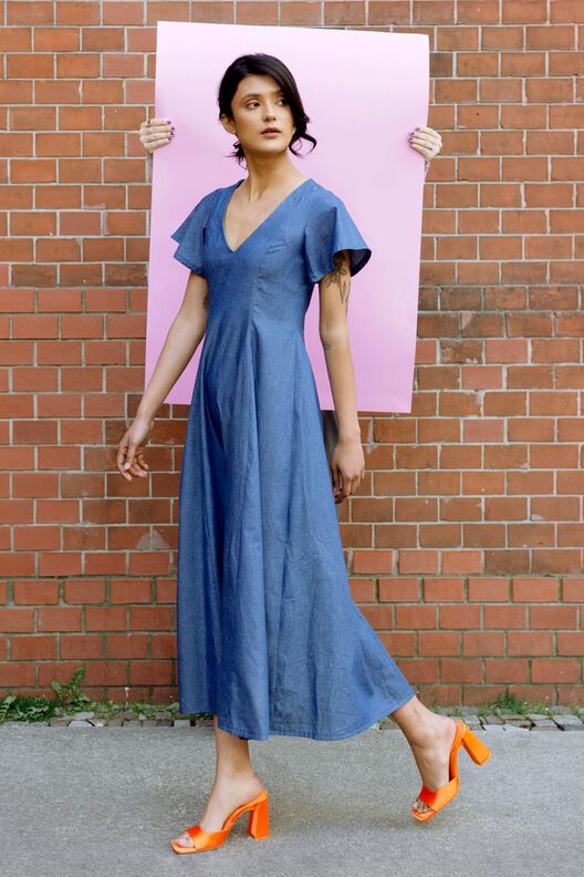 Kleid in Midilänge Schnitt mit Videoanleitung Gr. XS-XXXL image number 3