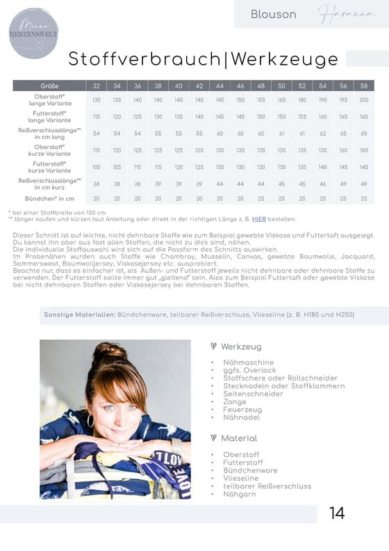 Blouson Damen – Schnittmuster Gr. 32-58 – Havanna #119 image number 6