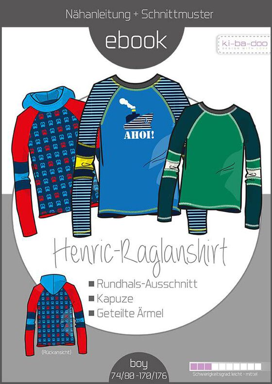 Ebook Raglan Shirt HENRIC Jungs Gr. 74/80-170/176  image number 1