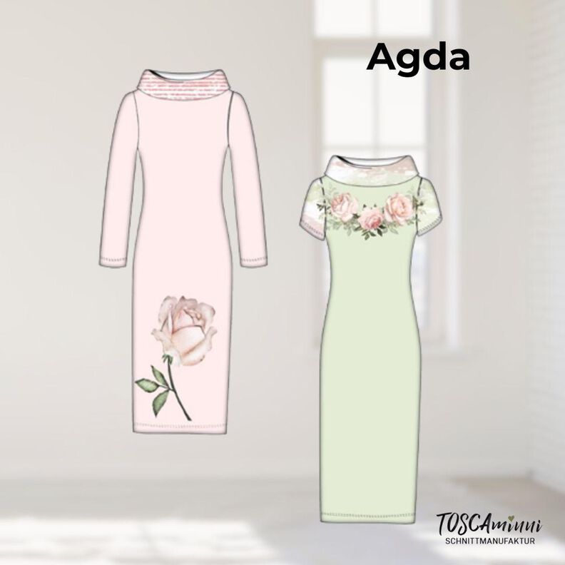  Kleid Agda  Gr. 34-54 | Jerseykleid Beamer-Datei image number 2