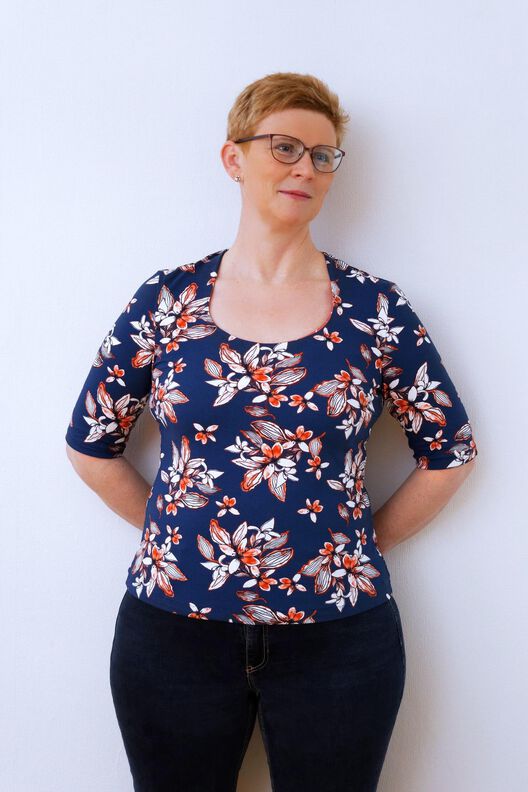 Shirt LONA Gr. 34-54 PDF-Schnitt A4, A0, Anleitung image number 7