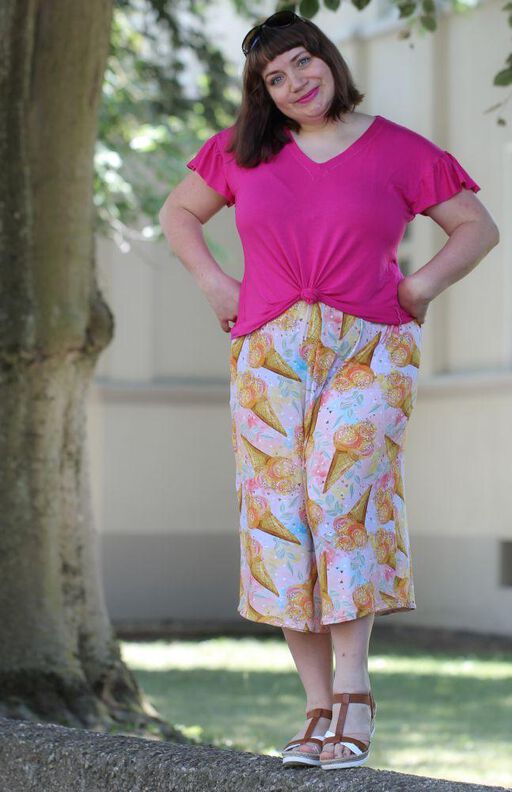 Culotte Lola, Hose im Hosenrock-Stil Schnittmuster image number 4