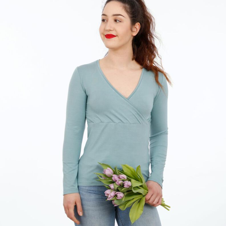 FRAU LIESE - Langarmshirt in Wickeloptik XS-XXL image number 1