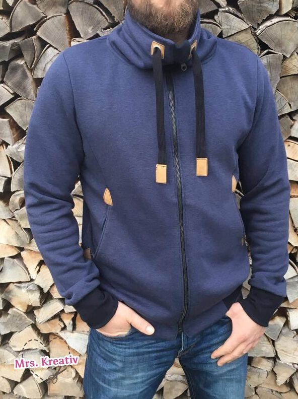 Sweatjacke Herren Schnittmuster Gr. XS-4XL - MANUC #133 image number 9
