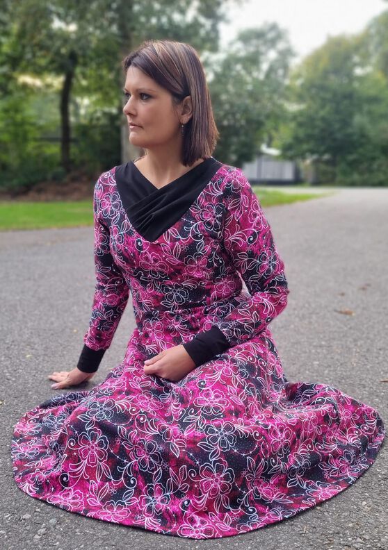 Kleid Valentina mit Godet Gr. 32-48 beamerfähig image number 3