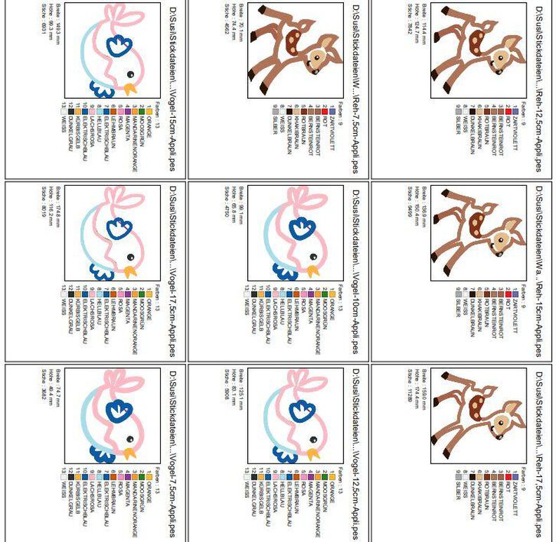 Stickdatei Waldtiere für Stoffapplikation image number 5