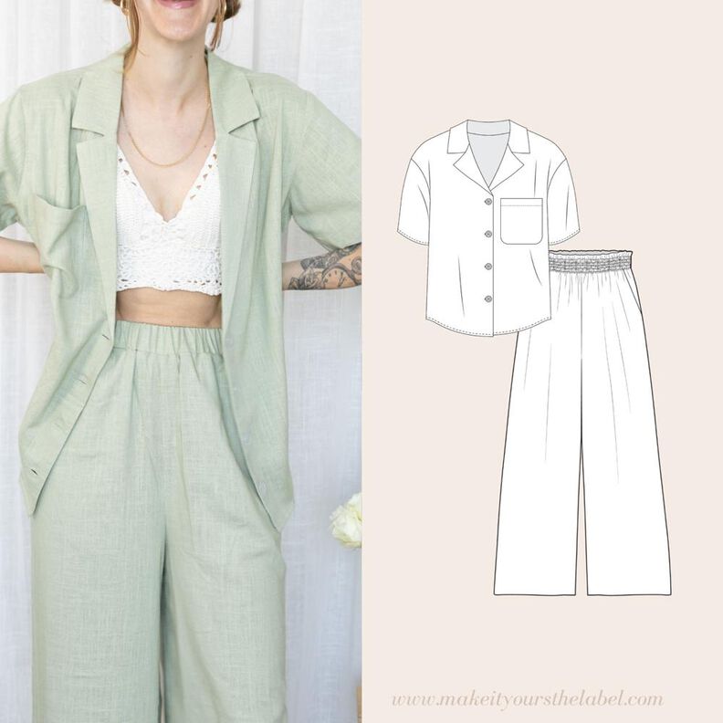 Culotte & Bluse Schnittmuster-Set image number 1