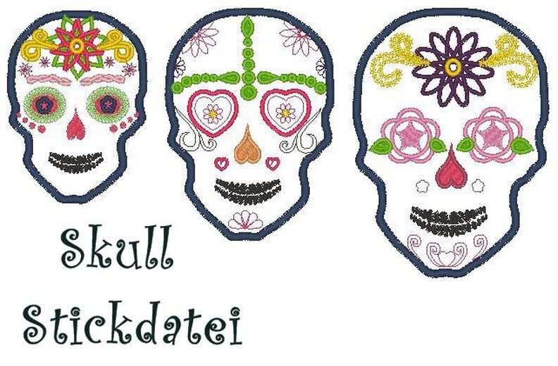 Stickdatei Skull - Schädel - Totenkopf  image number 1