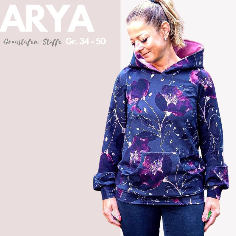 PDF-Schnittmuster: Hoodie Arya in den Gr. 34 - 50 image number 1
