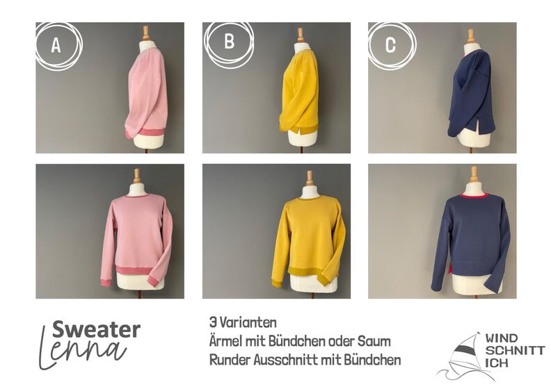 Sweater Lenna | Sweatshirt mit Bündchen oder Saum image number 3