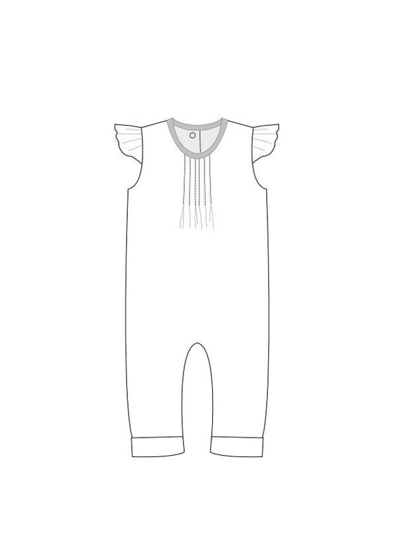 Schnittmuster Baby Mädchen Jumpsuit mit Haarband MIA image number 3