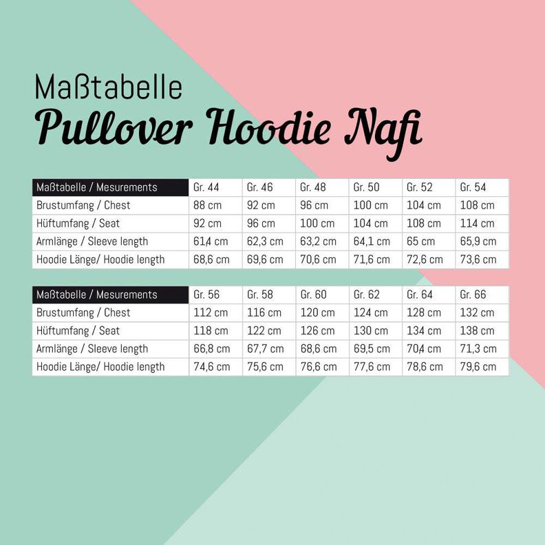 Pullover Hoodie Nafi + Nafia Set - Schnittmuster image number 6