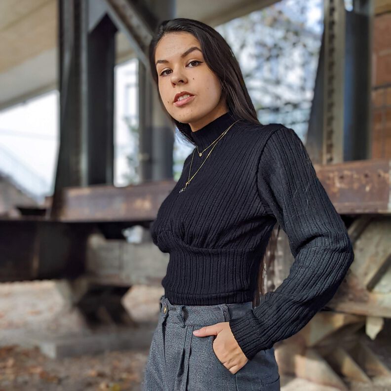 Centli Sweater | Hoodie Korsett Rollkragen Pulli image number 7