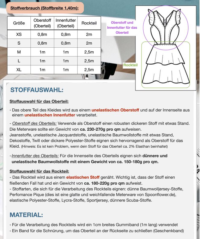 Kleid #Madita Nähanleitung und Schnittmuster (XS-XL) image number 8