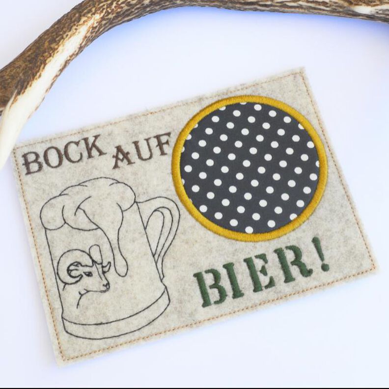 Stickdatei Bier ITH Mugrug verschiedene Größen image number 1