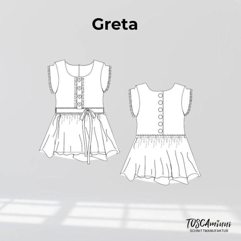 Schnittmuster Baby Dirndl Greta Gr. 56-104  image number 10