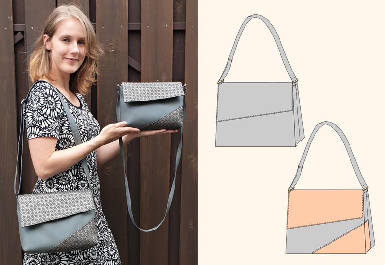 Chloe - Tasche mit Klappe + Reißverschluss, 2 Größen, A4+A0 image number 10