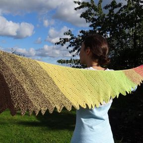Drachentuch Drachenschal gestrickt stricken