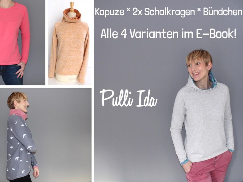 Pulli Ida | Raglan | Kapuze, Schal oder Bündchen image number 2