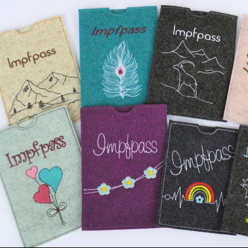 Stickdatei Impfpass Impfpasshülle 10 Motive image number 1