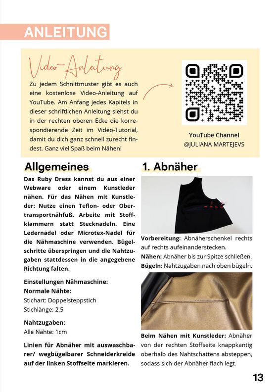 Schnittmuster nach Maß: Patchwork Kleid Damen Lederkleid image number 9