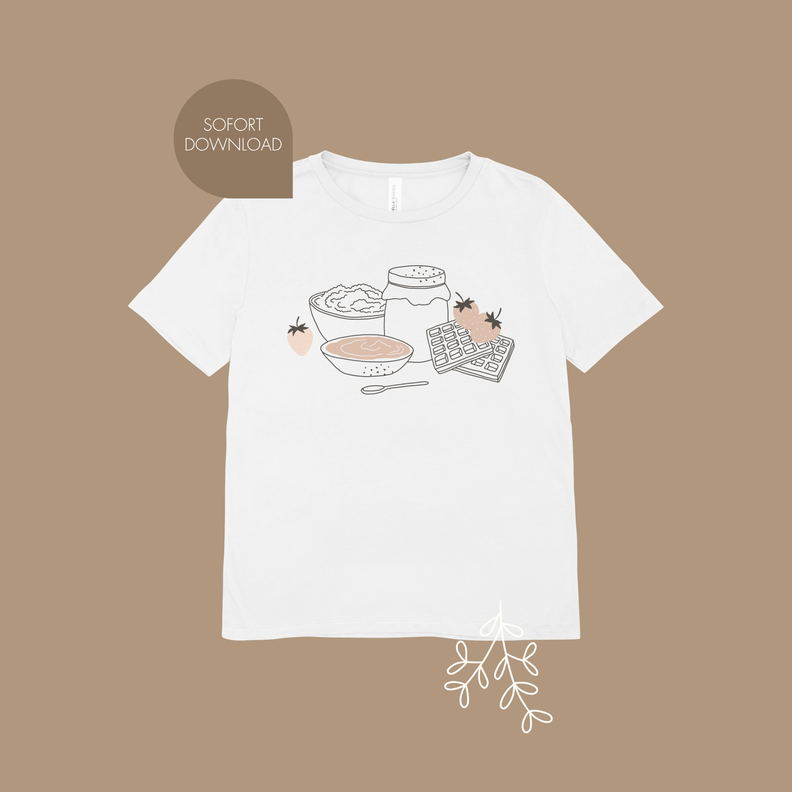 Plotter- und Laserdatei "ERDBEER FRÜHSTÜCK" SVG PNG image number 7