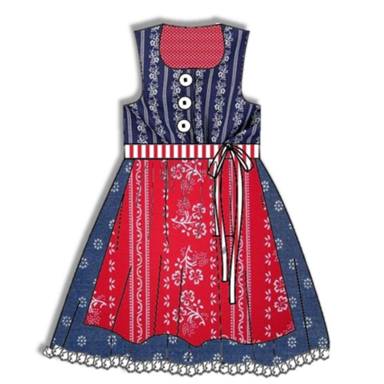 Schnittmuster Dirndl Herzilein Gr. 80-140 A4 / A0-Datei image number 7