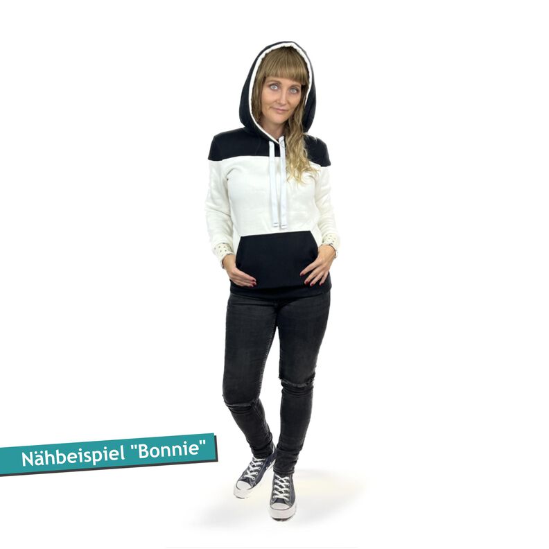 Schnittmuster + Anleitung Hoodie/ Jacke Bonnie Gr. 32–54 image number 6