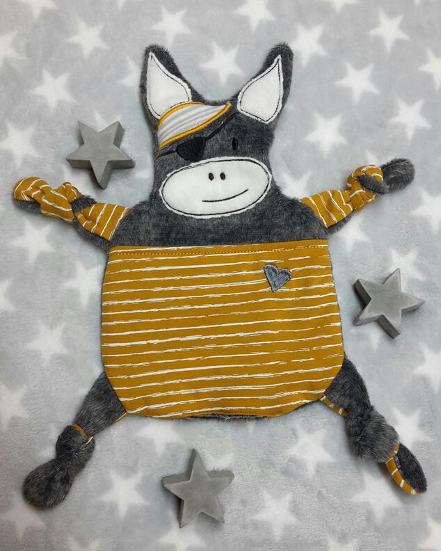 ITH Esel Pirat Schmusetuch Stickdatei 18x30cm image number 5