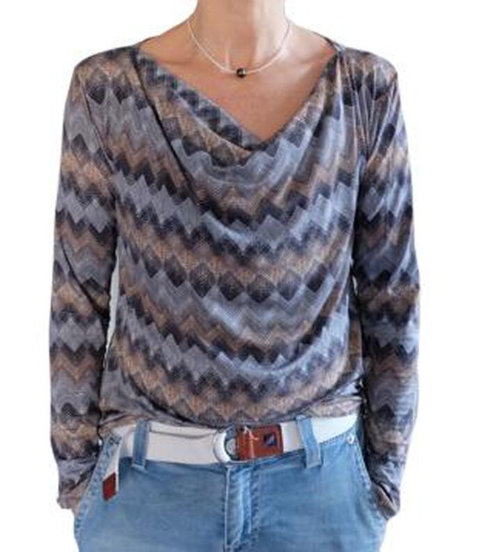Wasserfallshirt "Kat",  Gr. 158-46 image number 8
