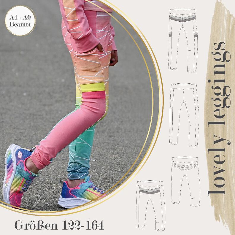 BEAMER / A0 / A4 lovely leggings 122-164 Leggins Hose Kinder image number 1