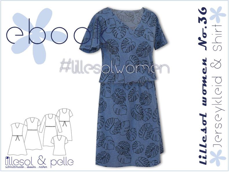 Ebook/Schnittmuster lillesol women No.36 Jerseykleid&Shirt image number 1