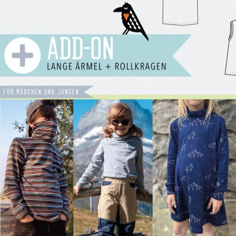 ADD-ON Lange Ärmel + Rollkragen Schabernack Gr. 92-164 image number 1