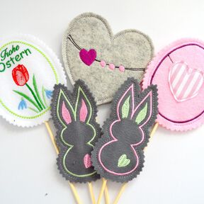 ITH Blumenstecker zu Ostern 4erlei 10x10cm