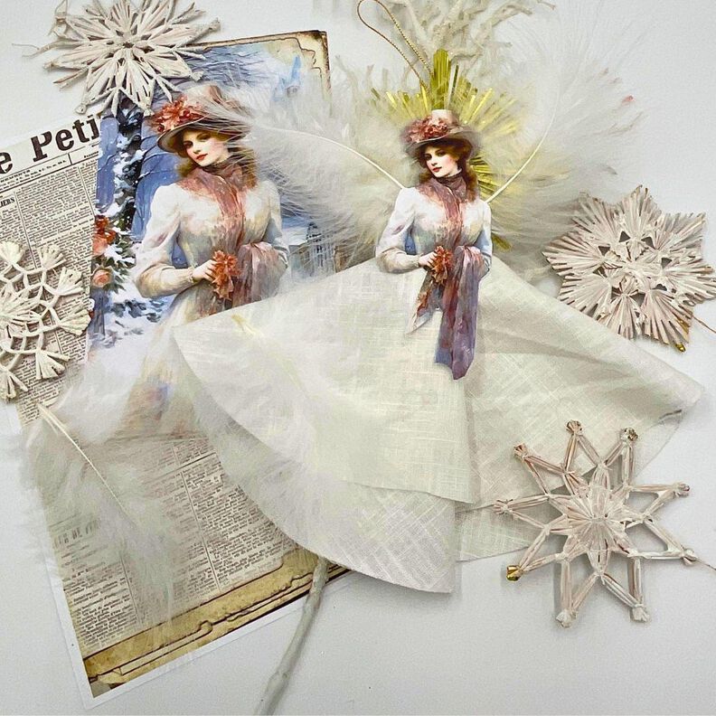 Anleitung Vintage Engel - Weihnachtsengel - Weihnachtsdeko image number 8
