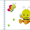 Stickdatei Biene Schmetterling Kissen Lätzchen SET ITH thumbnail number 4