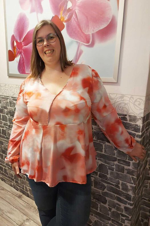 Bluse ALOE curvy (46-56) Schnittmuster Schößchenbluse image number 8