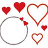 Herz Liebe Stickdatei gefüllt + Appli + doodle Button thumbnail number 1