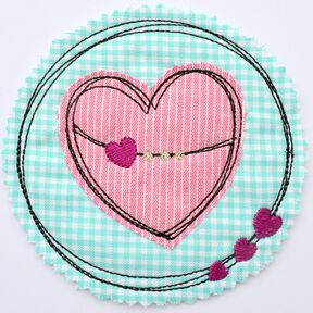 Stickdatei DOODLE Herz für den 10x10cm Rahmen
