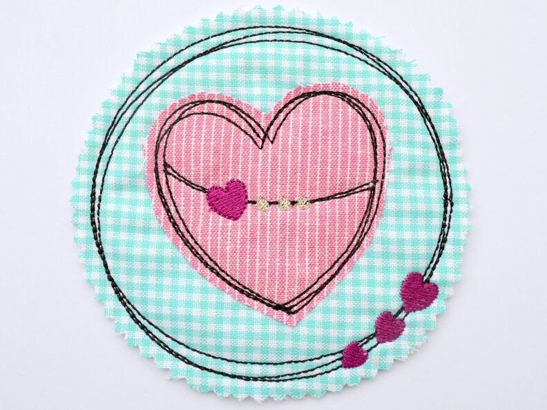 Stickdatei DOODLE Herz für den 10x10cm Rahmen image number 1