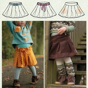 Rapunzel für Mädchen: Faltenrock Gr. 74 – 164