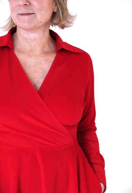 Kleid im 50er Stil mit weitem Rock und Kragen CALLA (34-58) image number 8