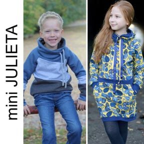 Hoodie / Hoodiekleid mini JULIETA Gr. 86/92 - 158/164