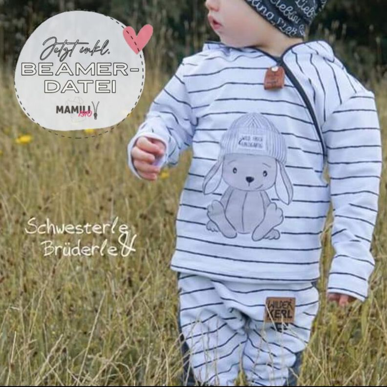 Hoodie Little Hennja/Henning Gr. 80-158 inkl. Beamerdatei image number 1