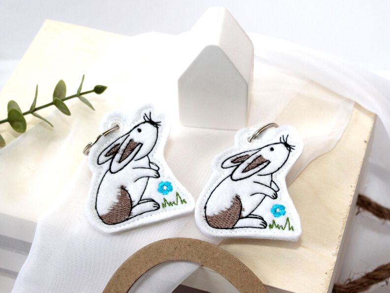 Stickdatei Hase Hasen Anhänger image number 2